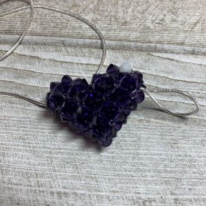 Handmade Swarovski Crystal  Purple Velvet” Pendant